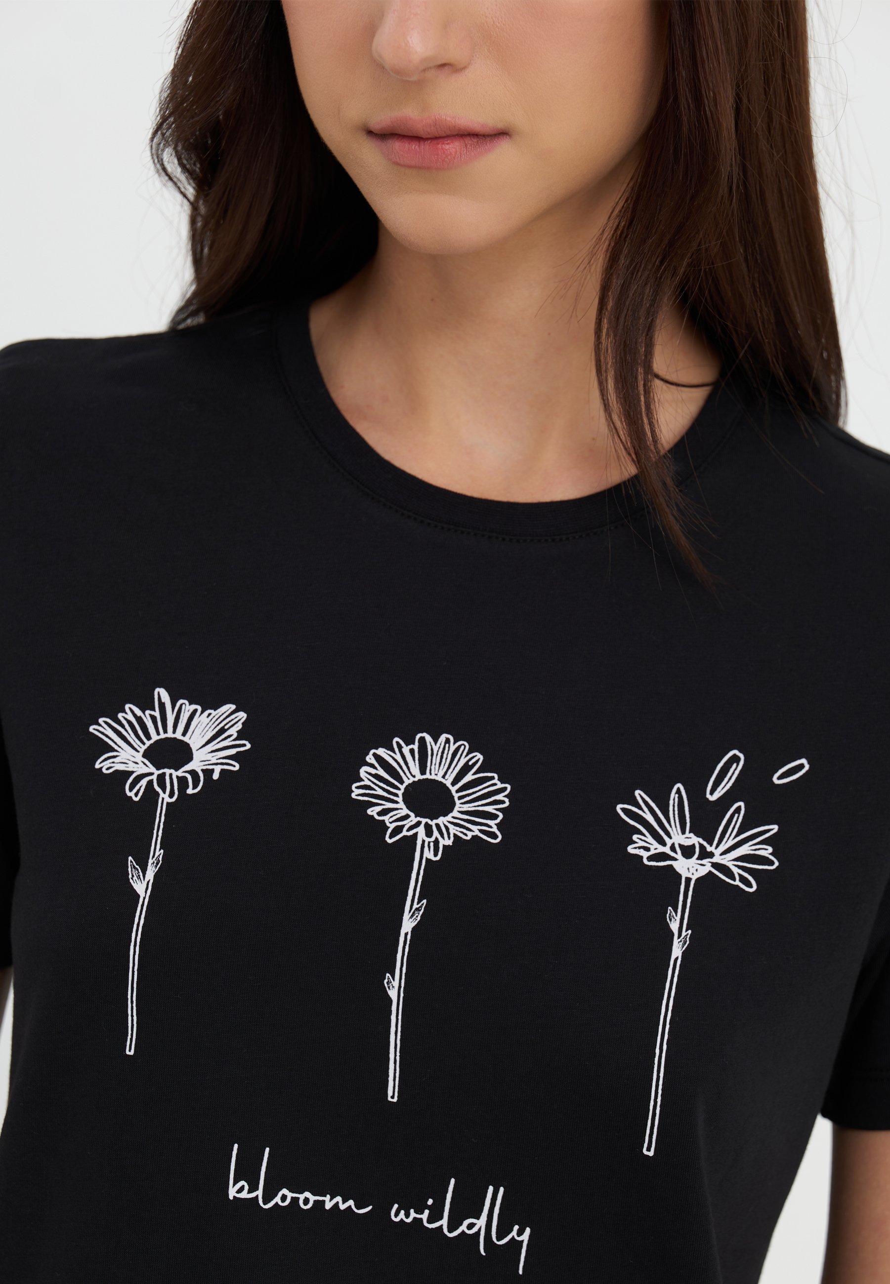 Even&Odd Print T-shirt - zwart