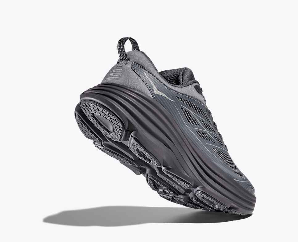 HOKA Stealth/Tech Bondi 8 Caged Charcoal Grey / Grey Skies