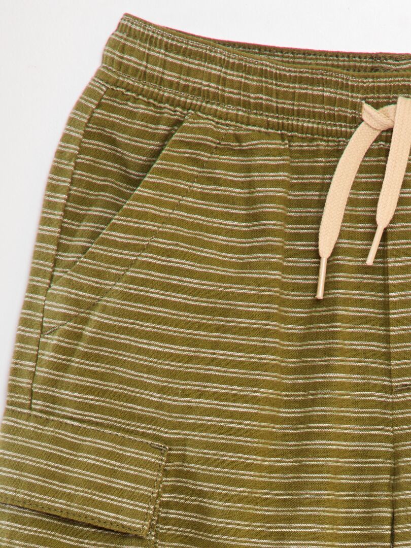 Bermudashorts met meerdere zakken - KHAKI