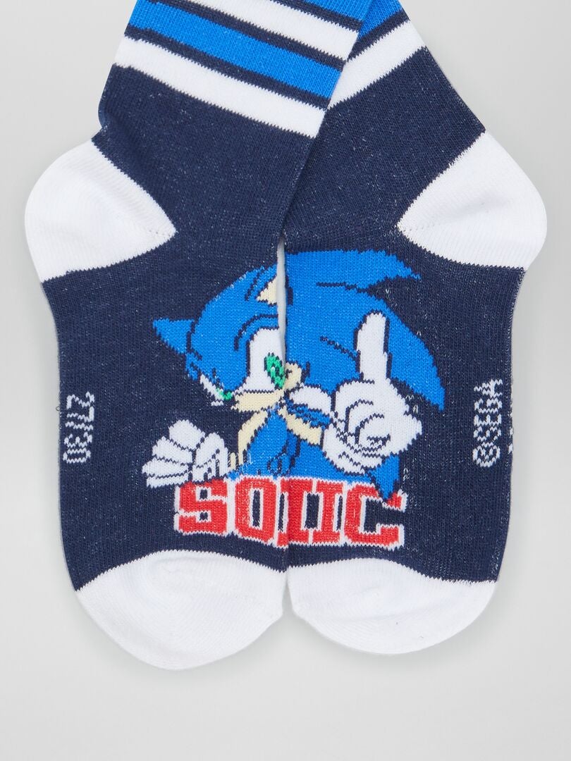 Juego de calcetines Sonic - 3 pares - AZUL