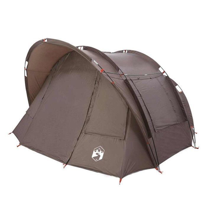 Tienda de pesca vidaXL para 2 personas, marrón, impermeable, 4009399