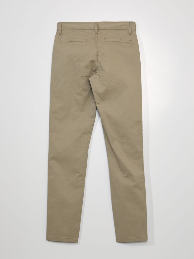 Calça Chino Slim - Tamanho 34 - Bege