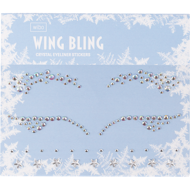 Wibo Wing Bling -kasvotarrat, eyeliner-muotoiset tarrat, 1 kpl, 1 kpl