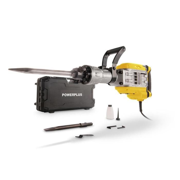 Powerplus marteau-piqueur  électrique POWX11861- Puissance de 1700 W et force d’impact de 60 J -  1900  coups par minute