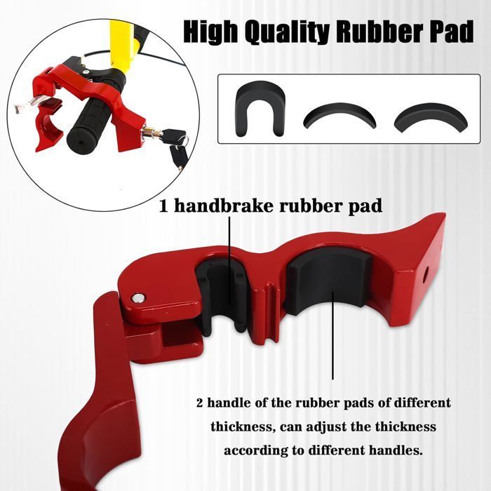 Candado universal para motocicletas: candado ajustable para el disco de freno + candado para el manillar, para scooters, ciclomotores, bicicletas y quads.