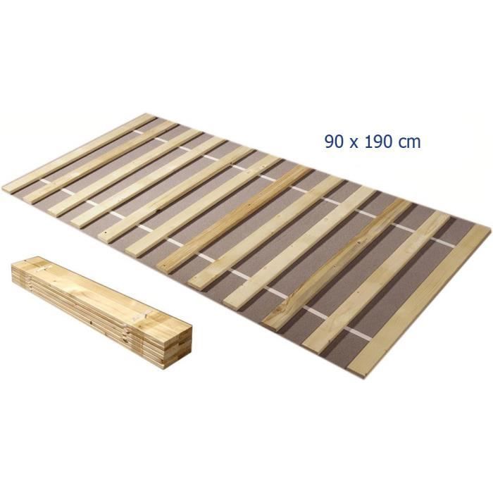 Base de cama de láminas - LILOKIDS - NELE - Madera maciza - 1 persona - 90 x 190 cm