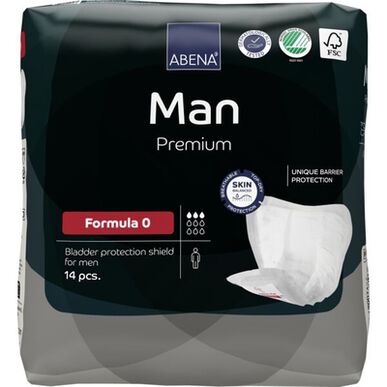 Abena Man Premium Unique Barrier Formula 0 -suojasidokset miehille, joilla on virtsankarkailua 14 kpl 14 kpl
