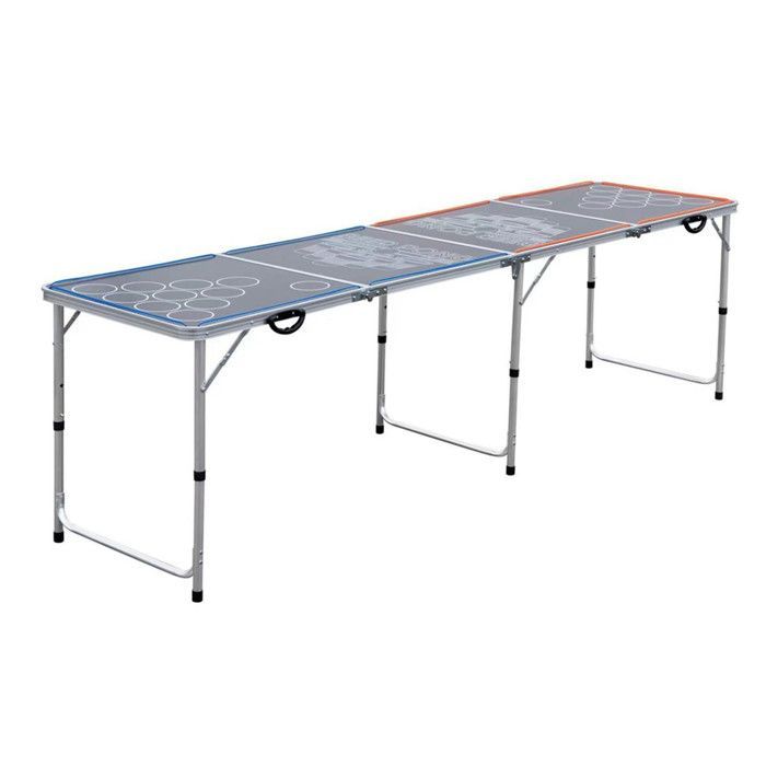 Opvouwbare LED-bierpongtafel - Grijs - Kind - 240 cm - MDF
