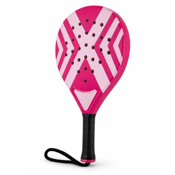 Set de raquettes de padel – Pour adultes professionnelle Raquettes de padel de haute qualité pour débutants & joueurs avancés (rose)