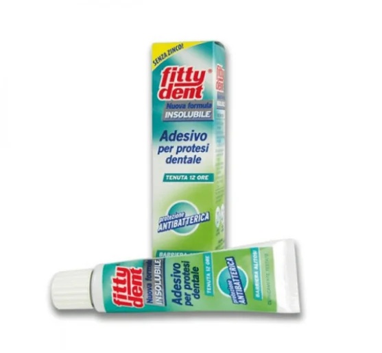 FITTYDENT Pâte antibactérienne pour prothèses dentaires Fittydent pour adultes, nouvelle formule, 40 ml