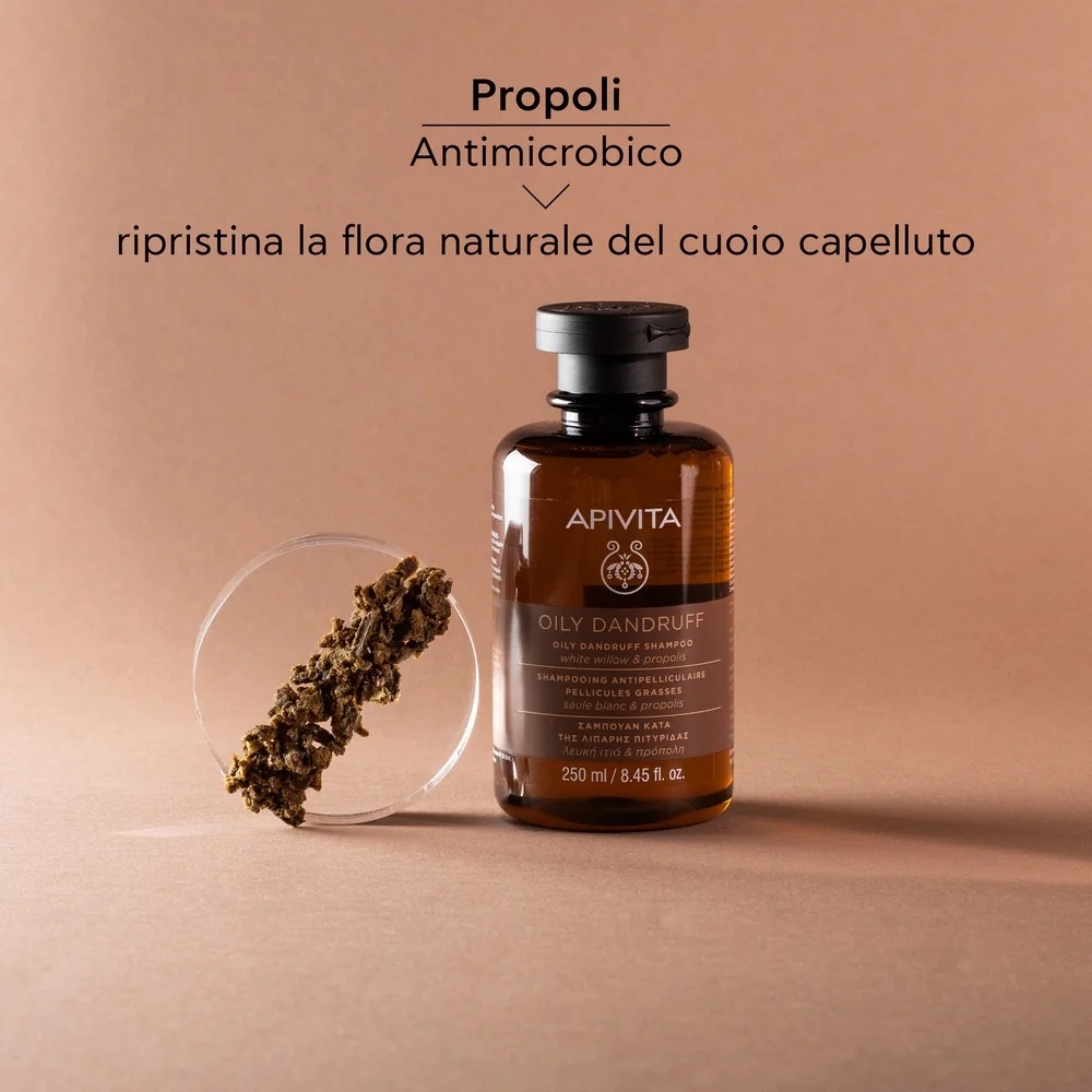 APIVITA Apivita Anti-vette roosshampoo met wilgenolie en propolis 250 ml met vetfosfor