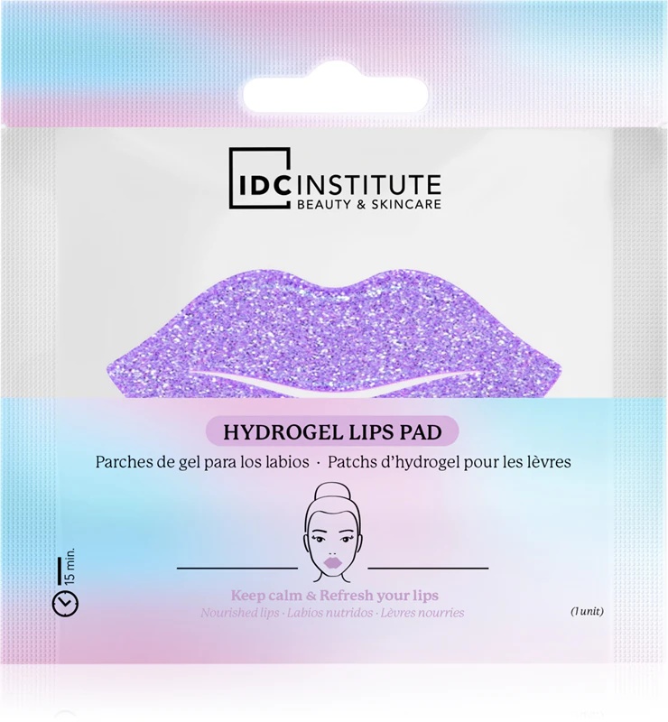 IDC Institute Glitter Lip Vijolična hidrogelna maska za ustnice