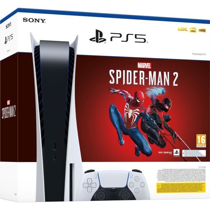Consola PlayStation 5 - Edición estándar + Marvel's Spider-Man 2 (código en la caja)