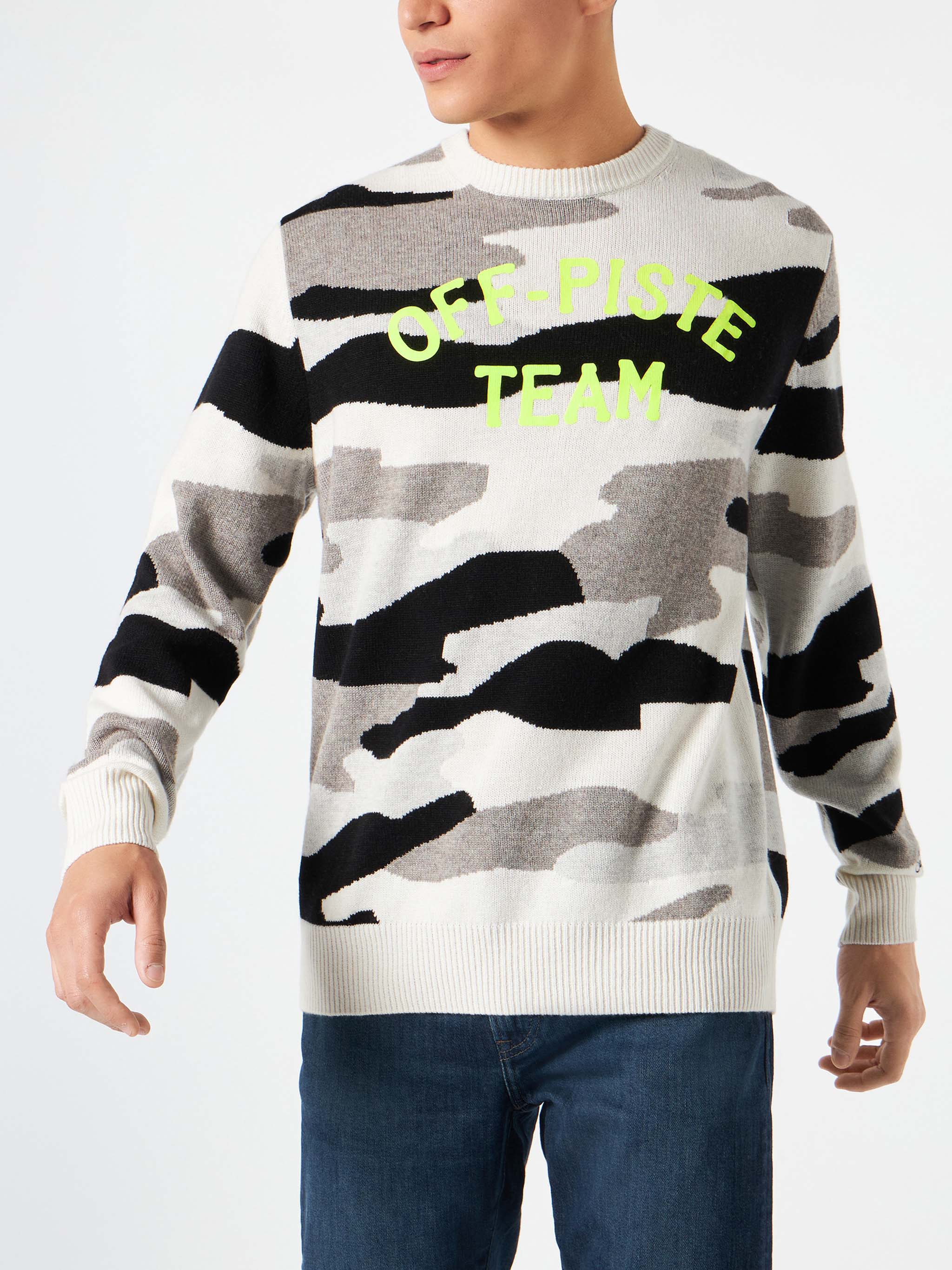 Off-piste Team herentrui met camouflageprint