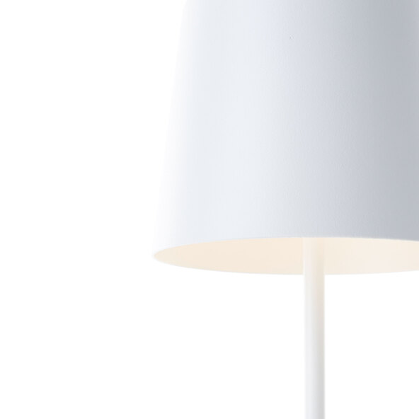 Επιτραπέζιο φωτιστικό Kaami LED με μπαταρία, ματ λευκό