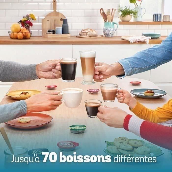 Cafetera + 3 paquetes de cápsulas T-disc - BOSCH - TASSIMO FINESSE TAS163E - 1400 W - 0,7 L - Multibebida - IntensityBoost - Negra