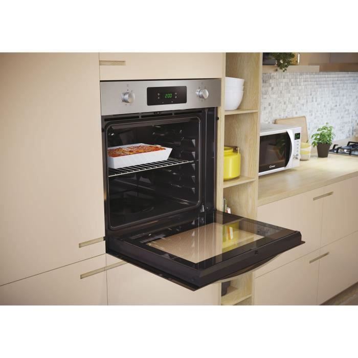 Forno pirolitico da incasso CANDY FICD X676 - Forno ventilato - 65L - Acciaio inox e nero - Classe energetica A