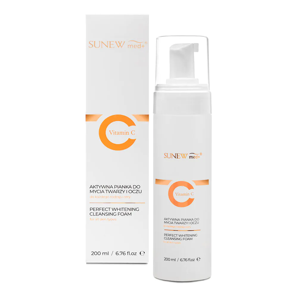 Sunew Med+ Vitamin C Aktywna pianka do mycia twarzy i oczu