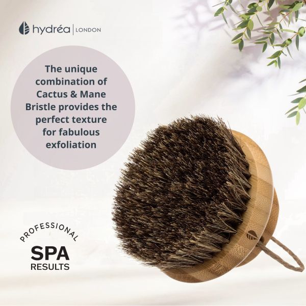 Spazzola per il corpo Hydréa London con setole Mane&Cactus, texture dura