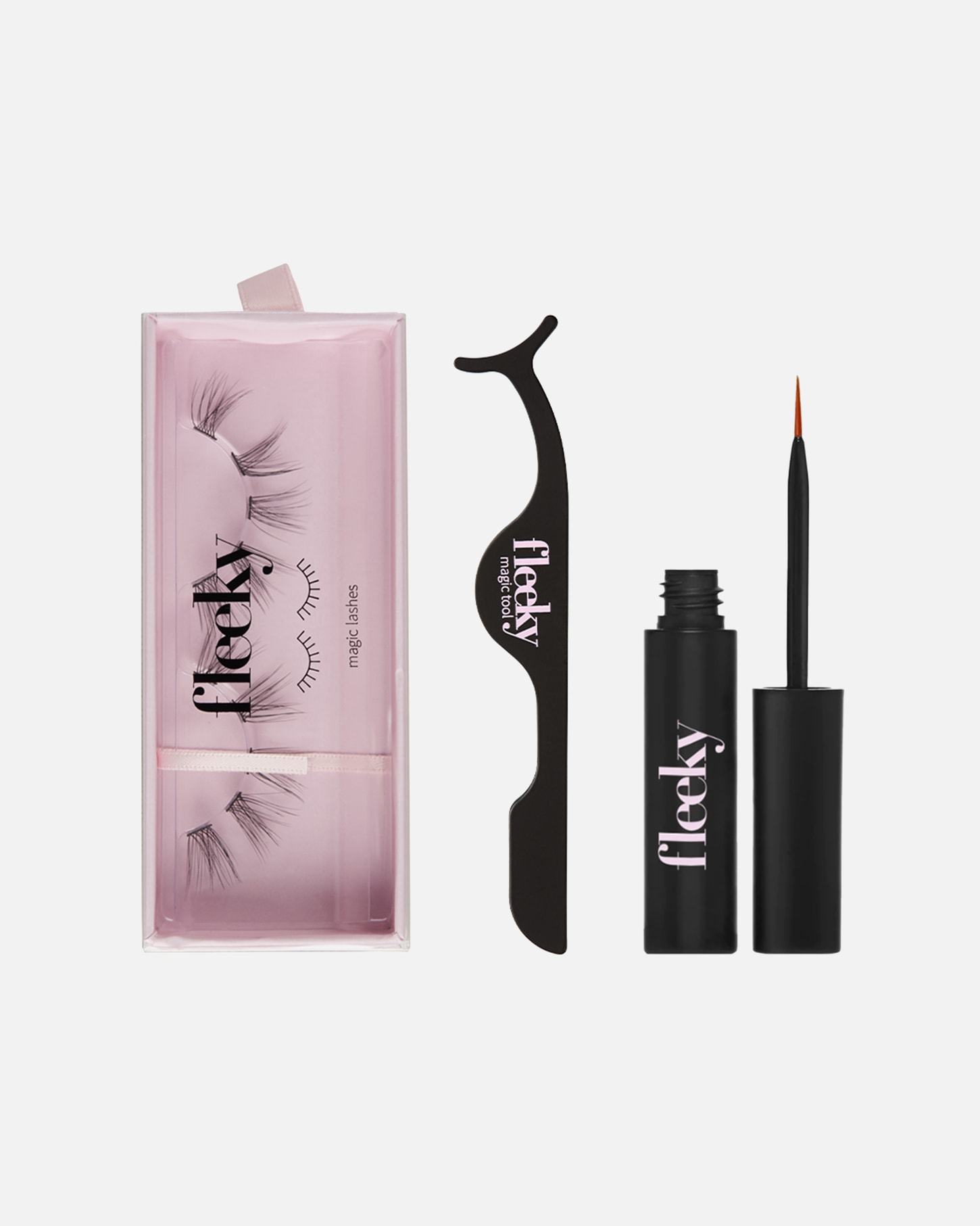 Fleeky Magic Eyelash Set – Umjetne trepavice s ljepilom i alatom – 1 komad