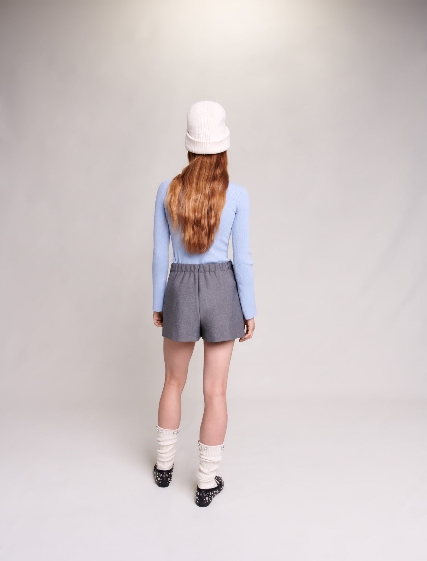 Pantaloni culotte asimetrici - Gri