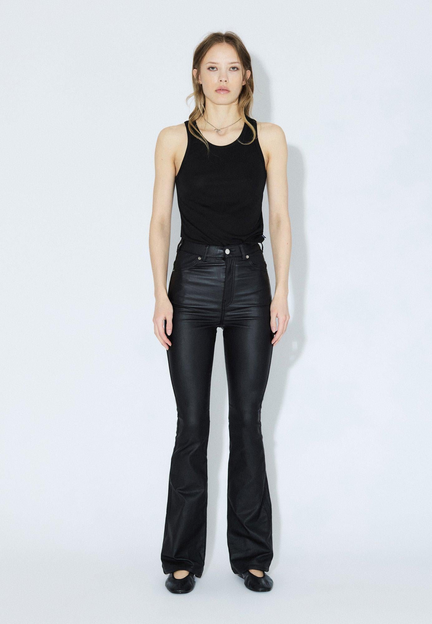 Dr.Denim MOXY FLARE - Flared Jeans - black metal