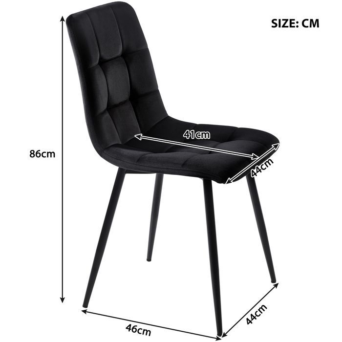 Conjunto de mesa de comedor extensible de 120-160 cm con efecto mármol blanco + 4 sillas de terciopelo negro - Conjunto de comedor de 5 piezas para 4 personas
