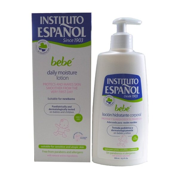 Loción Bebé Baby para recién nacidos con piel sensible, sin alérgenos, 300 ml.