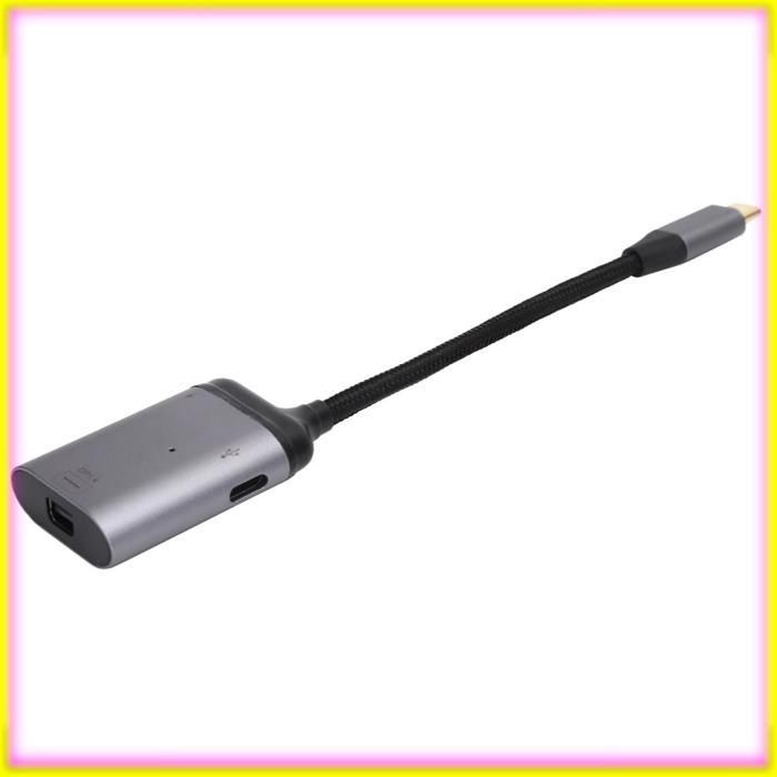 Adaptador keenso USB C a Mini DisplayPort Adaptador USB C a Mini DisplayPort Convertidor 1.4 3.1 Video rápido Proyector de video