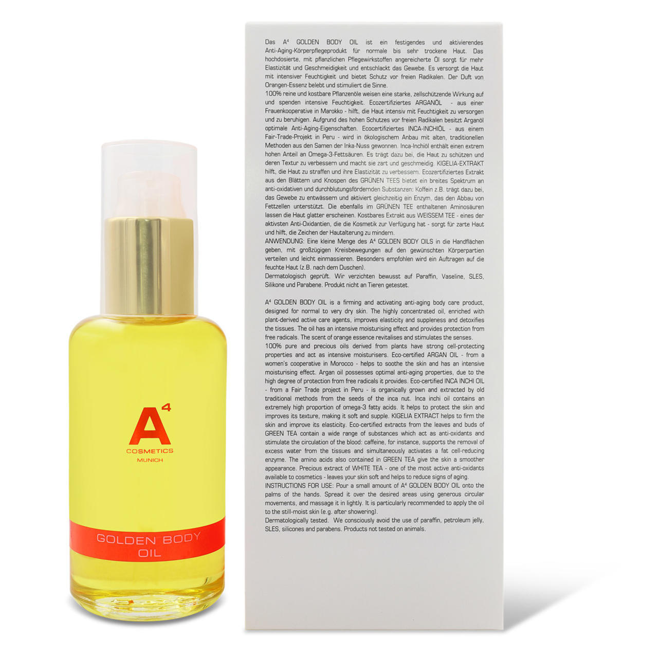 A4 Cosmetics Zlatno ulje za tijelo - 100 ml