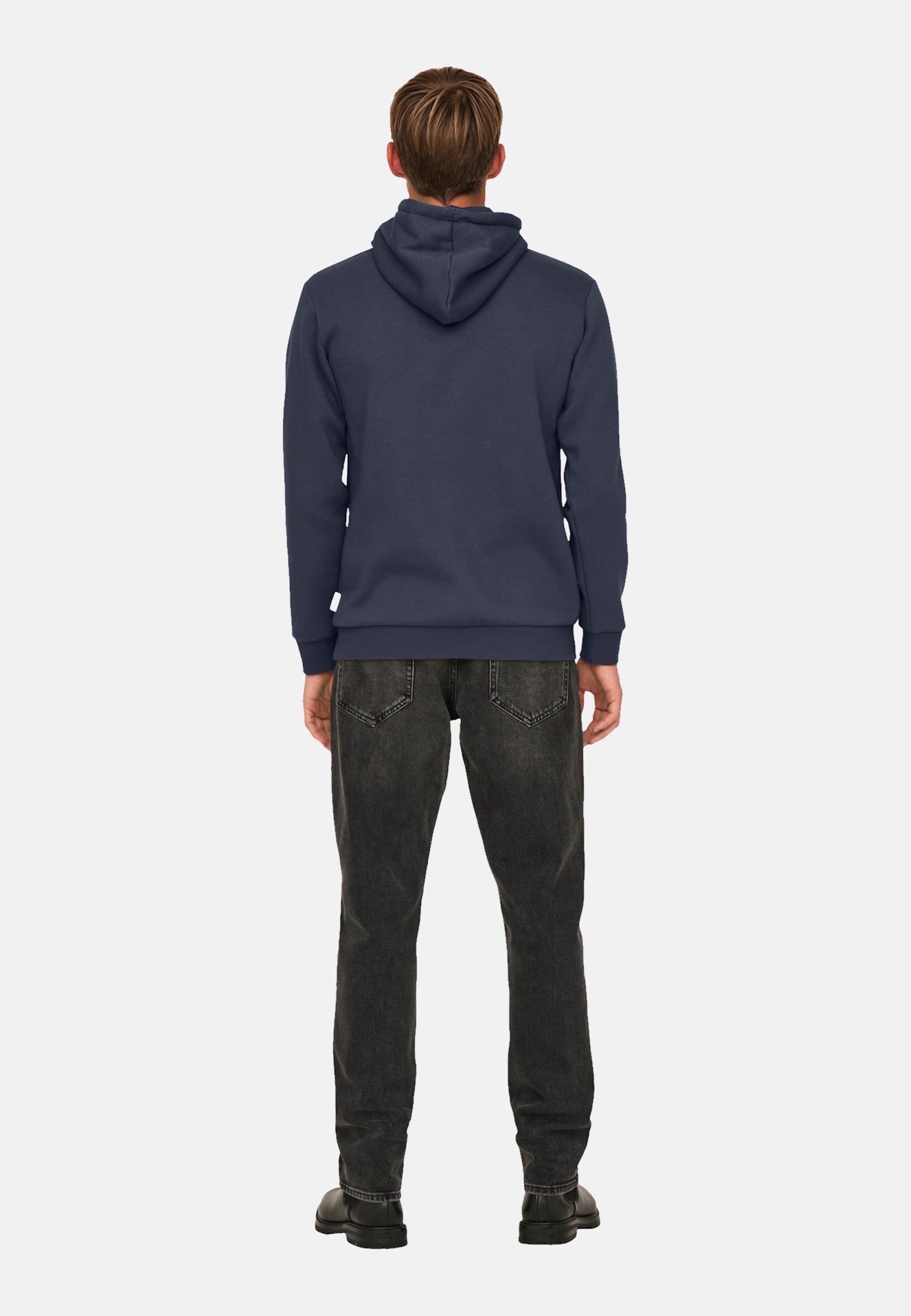 Sweat à capuche Only & Sons ONSCERES - bleu foncé