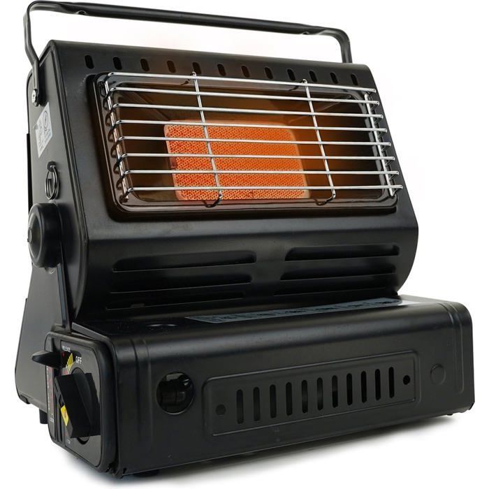 Fogão e aquecedor a gás Eurocatch - Conjunto para camping - inclui 8 cartuchos