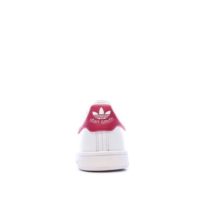 Zapatillas Adidas Stan Smith blancas/rosas para niña