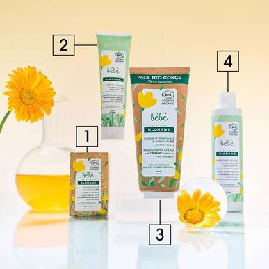 Klorane Baby Cleansing Bar BIO Kropps- og hårsåpe 0 måneder 100g 100g