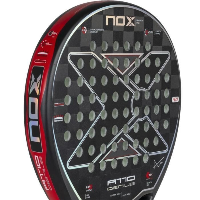 Padel racket - NOX - AT10 Luxury Genius 18K - Black/Red - Adult - 18K Carbon
