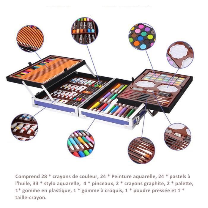 OLY MAGIC - Kit Premium de Pintura e Desenho Deluxe - 145 peças - Perfeito para crianças (acima de 5 anos), iniciantes e artistas.