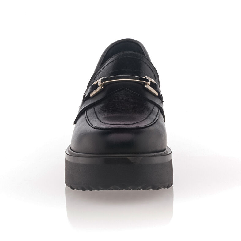 Svarta loafers/båtskor för kvinnor