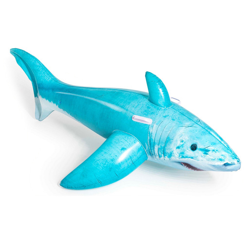  Shark Float för åldrar 3+ Blå PVC-barnmadrass 183x102 cm