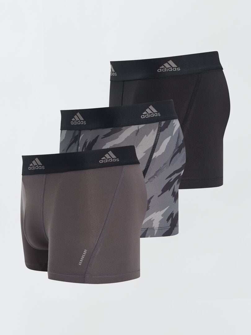 Conjunto de 3 calzoncillos bóxer 'adidas' - NEGRO