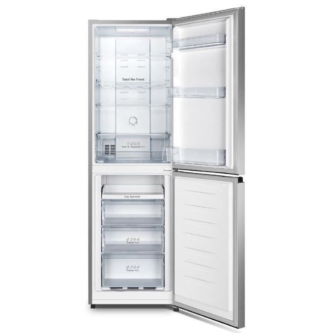 Refrigerador HISENSE RB327N4AD2 - Gran capacidad de 256 L - Tecnología No Frost - Clase energética E - Acero inoxidable