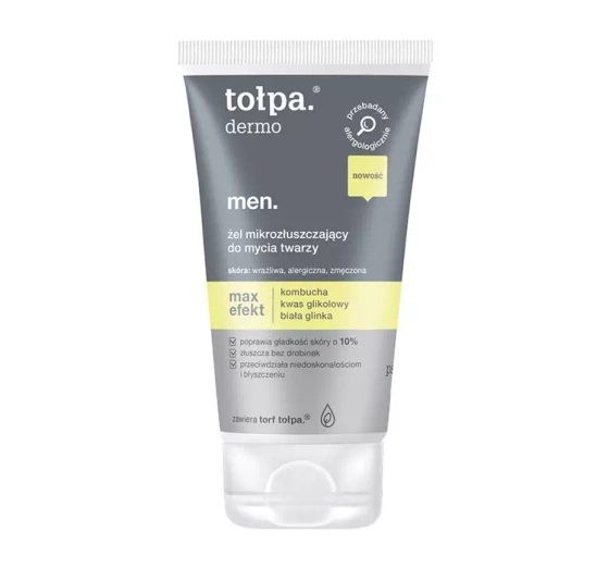 TOŁPA DERMO MEN ŻEL MIKROZŁUSZCZAJĄCY DO MYCIA TWARZY 150ML