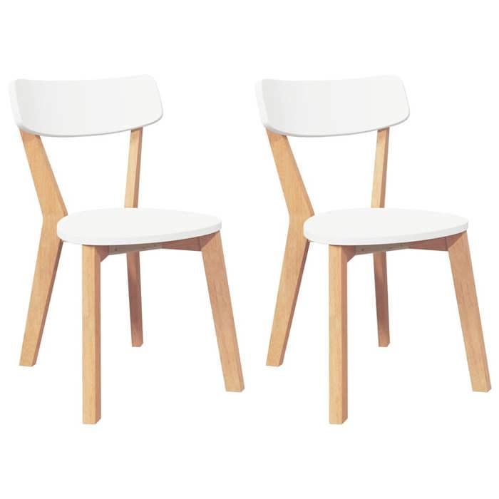 Sillas de comedor vidaXL, 2 unidades, madera maciza, caucho, silla de comedor, silla, silla de sala de estar, sillas de comedor, silla 4102434