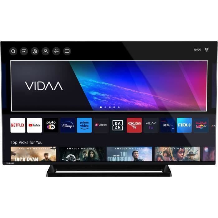 TOSHIBA 43QV3363DG - Televisor QLED de 43'' (108 cm) - 4K UHD 3840x2160 - HDR - Smart TV - 3xHDMI - WiFi
