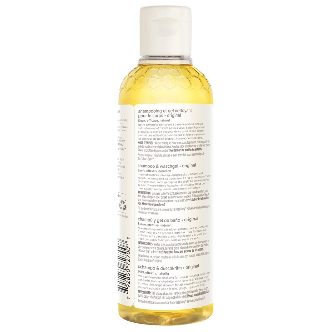 Burt's Bees Baby Shower Gel Shampoo e Gel Detergente Baby Bee - 236,5 ml