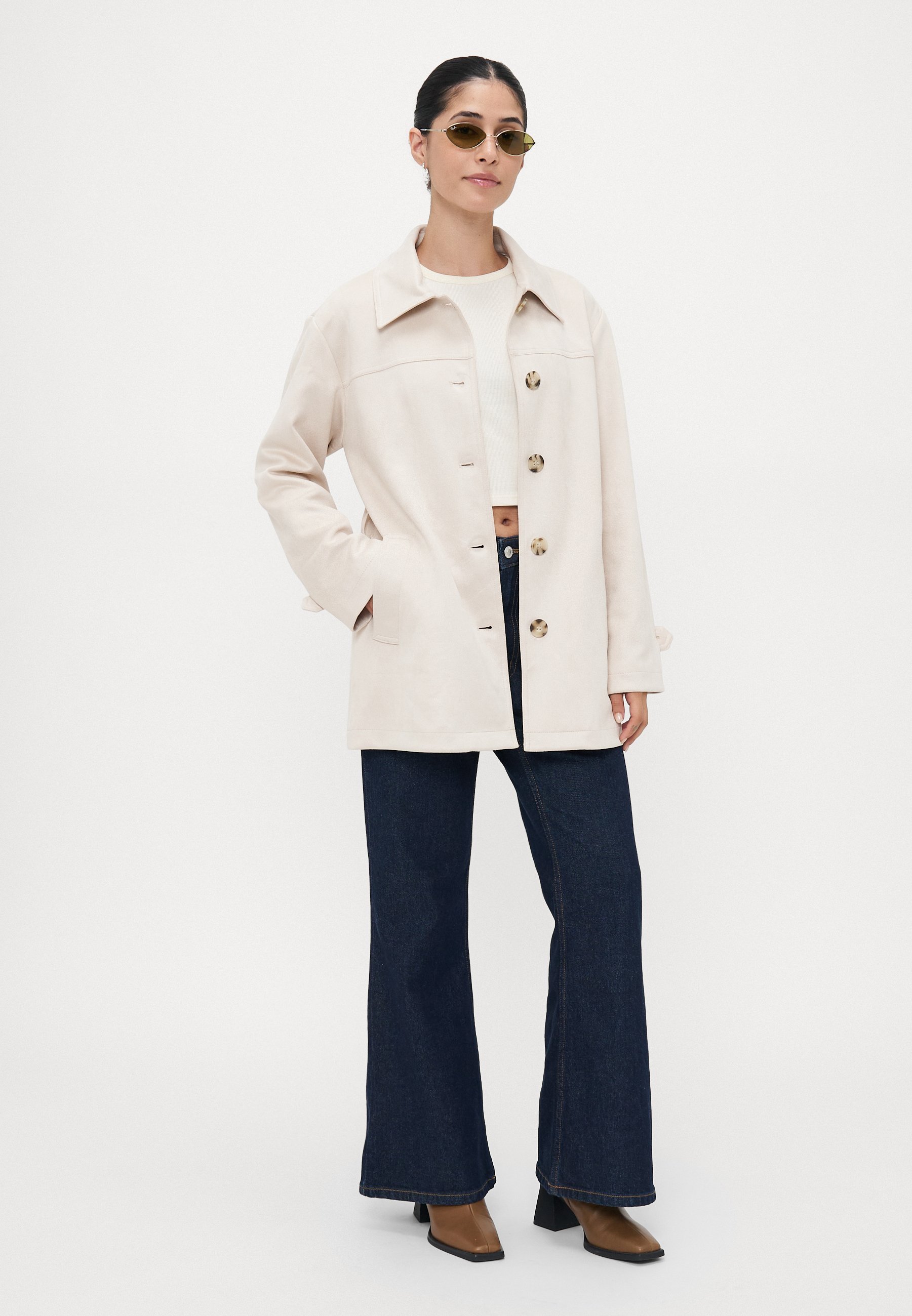 ONLY Petite ONLDIANE LIFE COAT - Krátký kabát - black