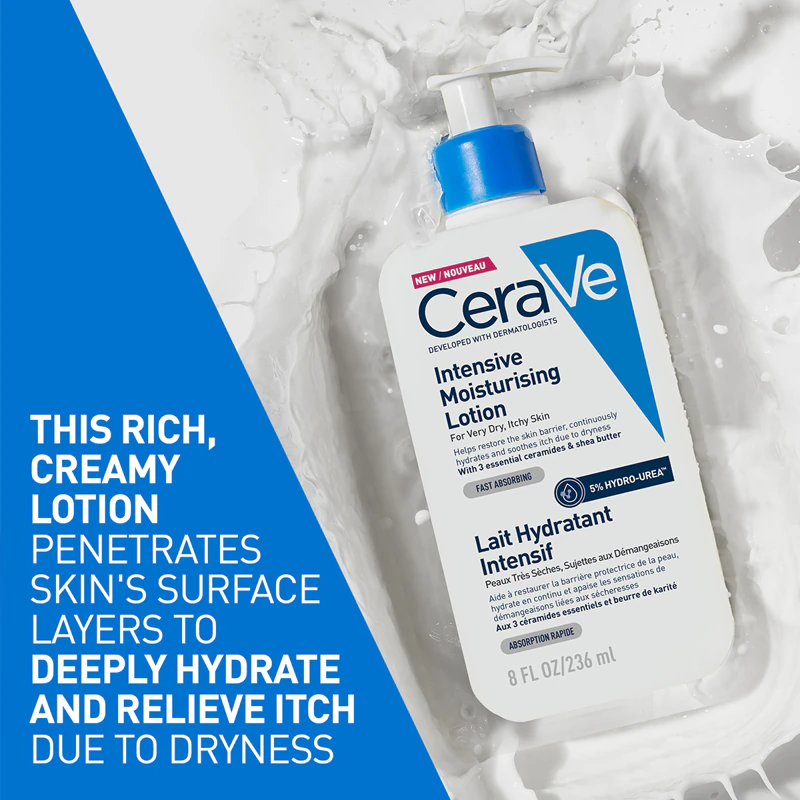CeraVe Feuchtigkeitscreme Intensive Feuchtigkeitslotion für trockene und juckende Haut