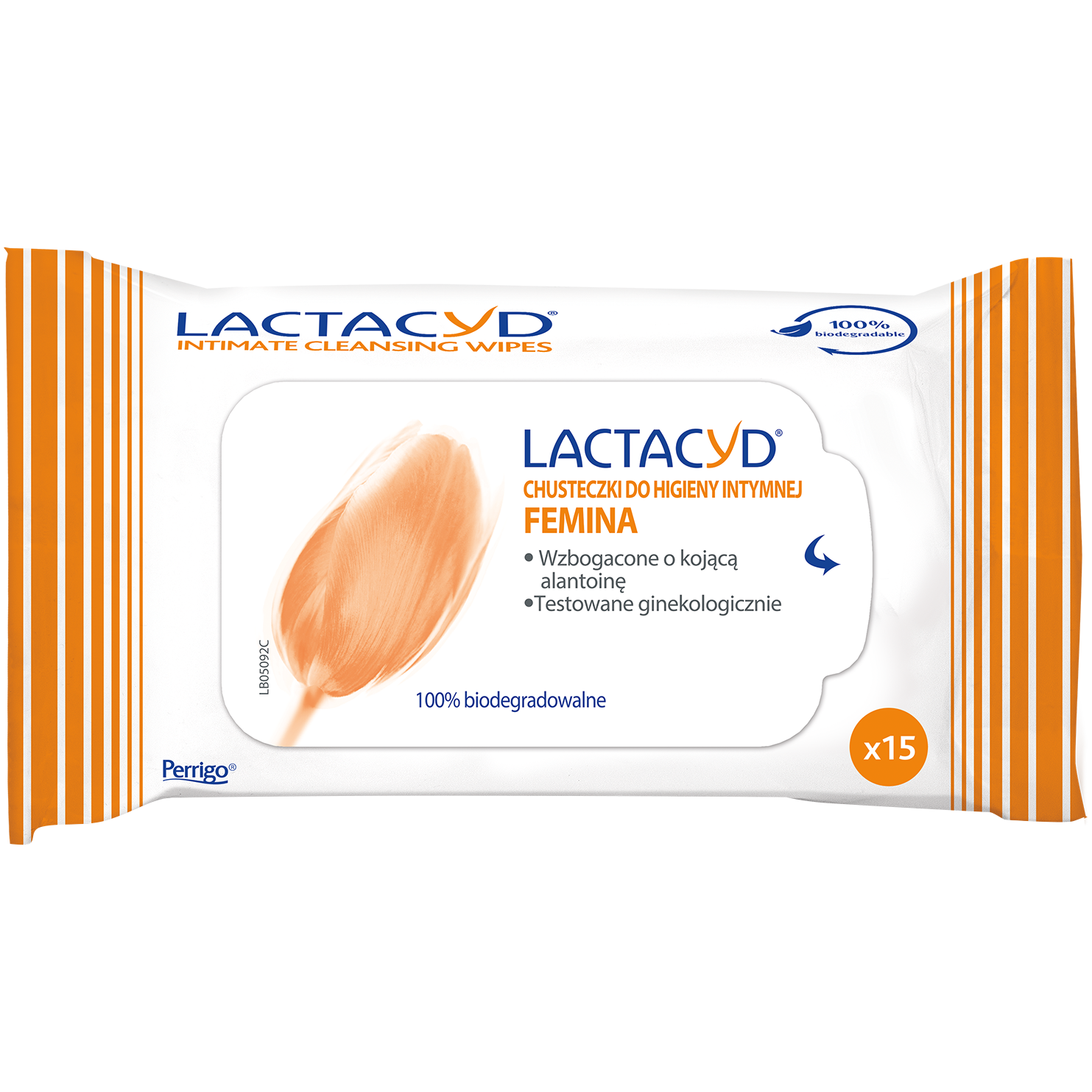 Lactacyd intymios higienos servetėlės su alantoinu, 15 vnt., Femina
