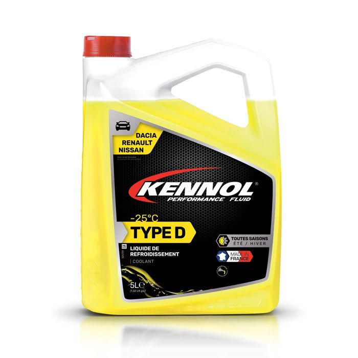 Refrigerante KENNOL para Renault / Dacia / Nissan -25 °C, envase de 5 litros