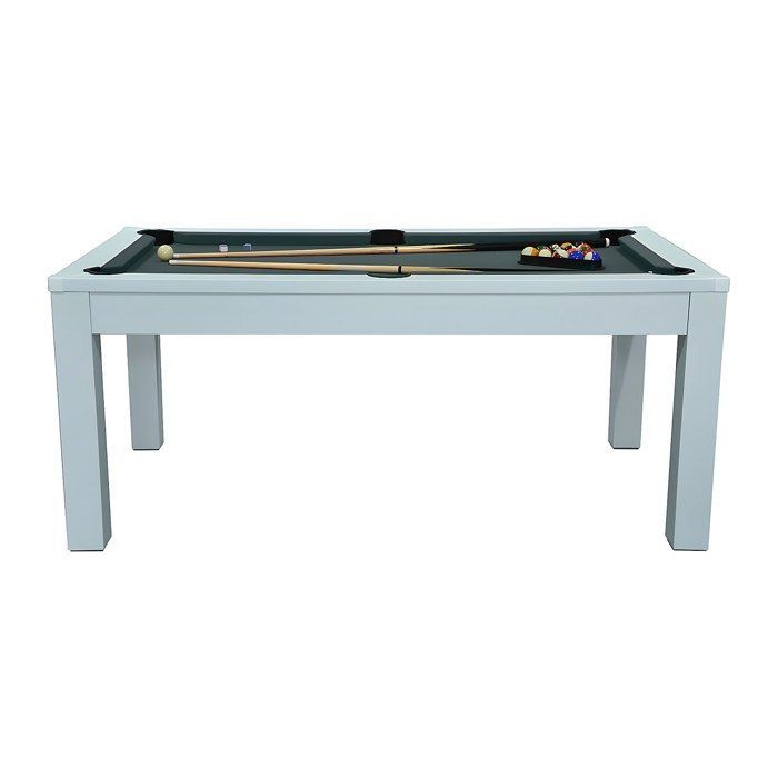 Witte converteerbare tafel - Biljart & Pingpong - L182 x B102 x H80 cm - HENK
