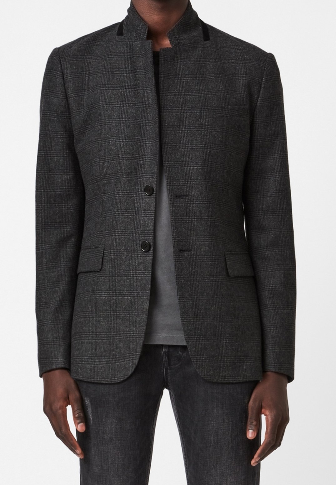 AllSaints colbert - gemêleerd donkergrijs